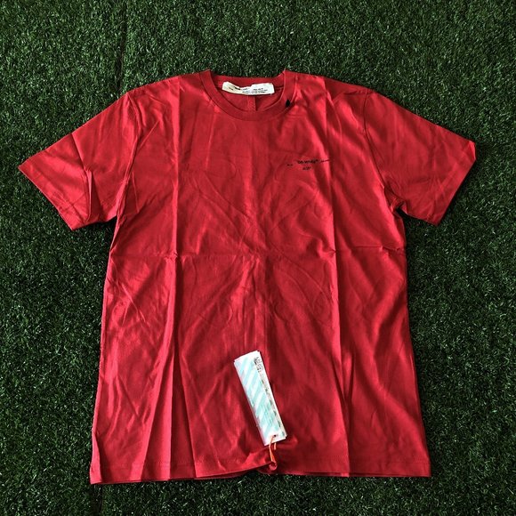 white and red t shirt mens